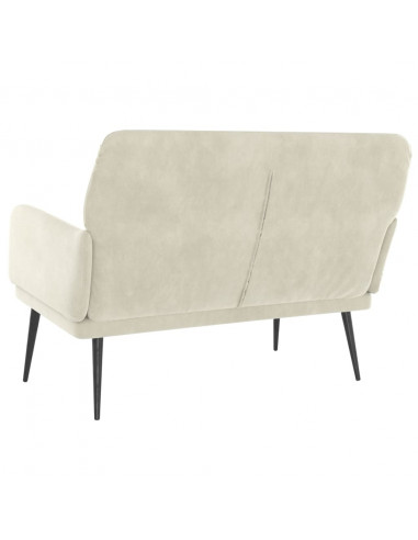 Panca Crema 108x79x79 cm in Velluto