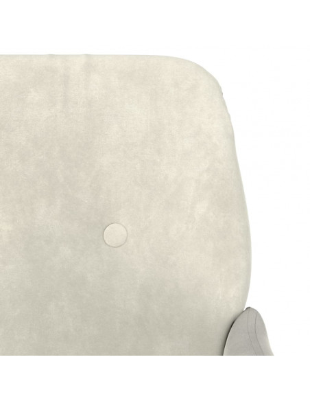 Panca Crema 108x79x79 cm in Velluto