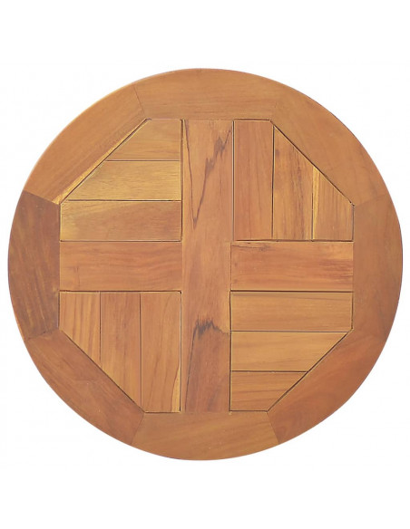 Piano Tavolo in Legno Massello di Teak Rotondo 2,5 cm 40 cm
