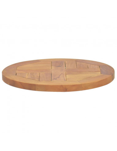 Piano Tavolo in Legno Massello di Teak Rotondo 2,5 cm 40 cm