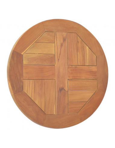 Piano Tavolo in Legno Massello di Teak Rotondo 2,5 cm 40 cm