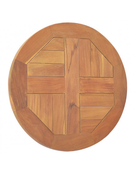 Piano Tavolo in Legno Massello di Teak Rotondo 2,5 cm 40 cm