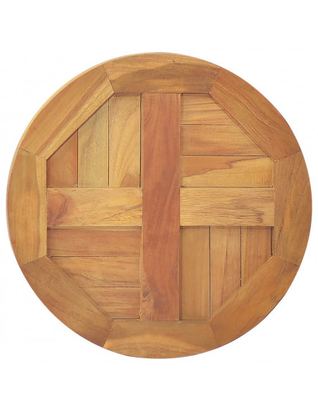 Piano Tavolo in Legno Massello di Teak Rotondo 2,5 cm 40 cm