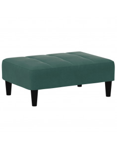 Poggiapiedi Verde Scuro 77x55x31 cm in Velluto