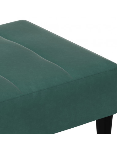 Poggiapiedi Verde Scuro 77x55x31 cm in Velluto