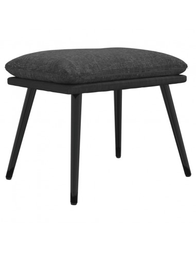 Sgabello Grigio Scuro 45x29,5x35 cm in Tessuto e Similpelle