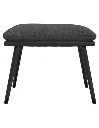 Sgabello Grigio Scuro 45x29,5x35 cm in Tessuto e Similpelle