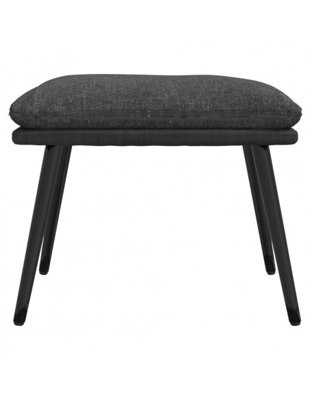 Sgabello Grigio Scuro 45x29,5x35 cm in Tessuto e Similpelle
