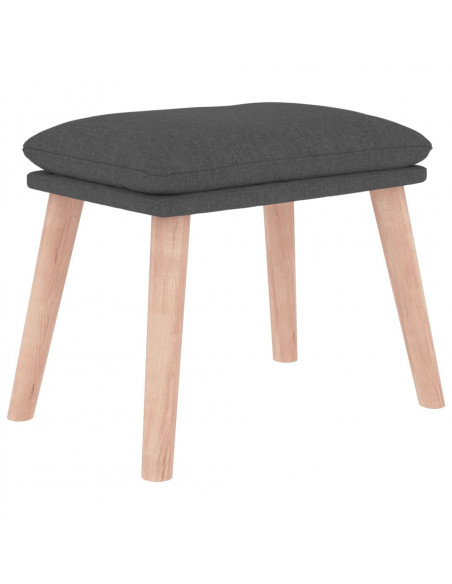 Poggiapiedi Grigio Scuro 45x29,5x35 cm in Tessuto
