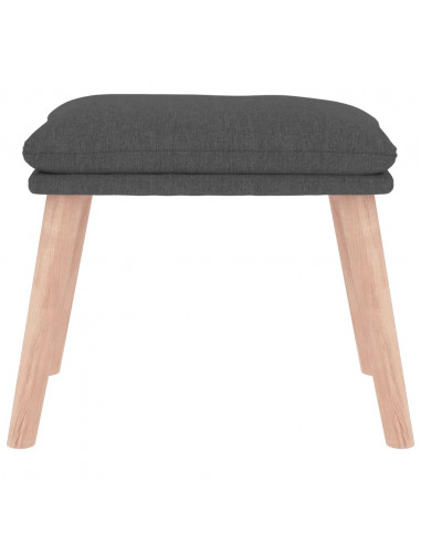 Poggiapiedi Grigio Scuro 45x29,5x35 cm in Tessuto