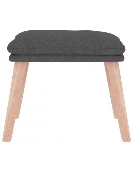 Poggiapiedi Grigio Scuro 45x29,5x35 cm in Tessuto