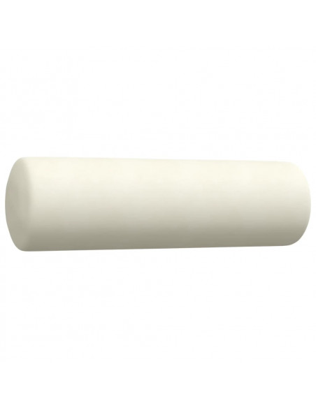 Set di Divani 3 pz con Cuscini e Rinforzi Crema in Velluto