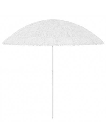 Ombrellone da Spiaggia Hawaii Bianco 300 cm