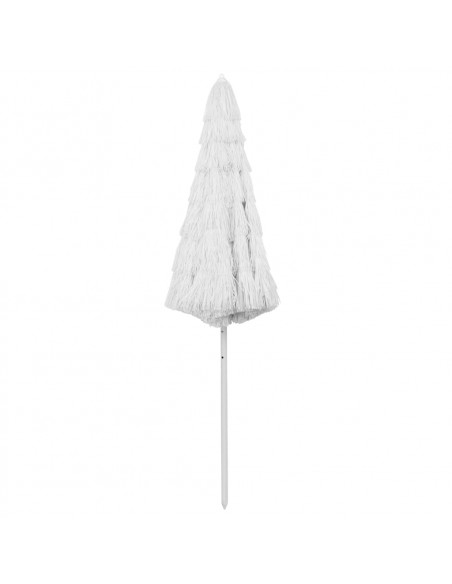 Ombrellone da Spiaggia Hawaii Bianco 300 cm