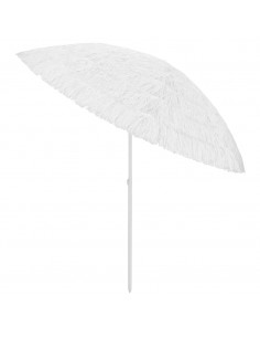 Ombrellone da Spiaggia Hawaii Bianco 300 cm 2