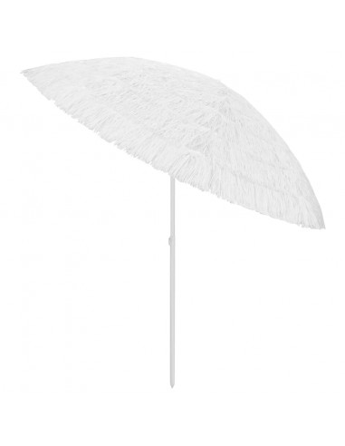 Ombrellone da Spiaggia Hawaii Bianco 300 cm