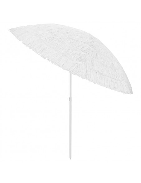 Ombrellone da Spiaggia Hawaii Bianco 300 cm