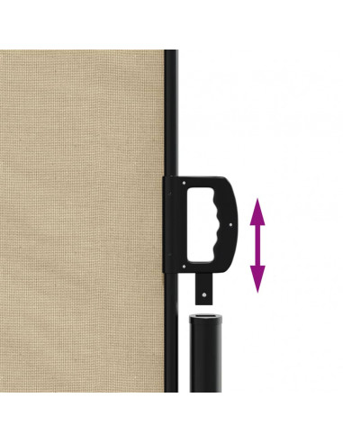 Tenda da Sole Laterale Retrattile Beige 200x500 cm