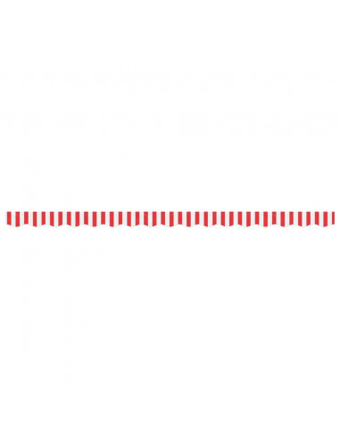 Tessuto Ricambio per Mantovana da Tenda Righe Rosse Bianche 4 m