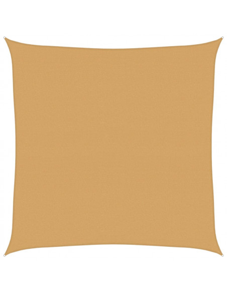 Vela Parasole 160 g/m² Quadrata Sabbia 6x6 m in HDPE