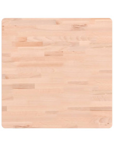 Piano per Tavolo 60x60x2,5 cm Quadrato Legno Massello di Faggio