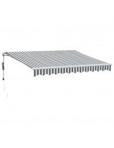 Tenda Sole Retrattile Automatica 300x250 cm Antracite e Bianco