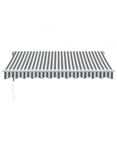 Tenda Sole Retrattile Automatica 300x250 cm Antracite e Bianco