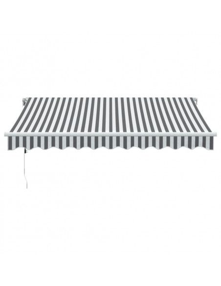 Tenda Sole Retrattile Automatica 300x250 cm Antracite e Bianco