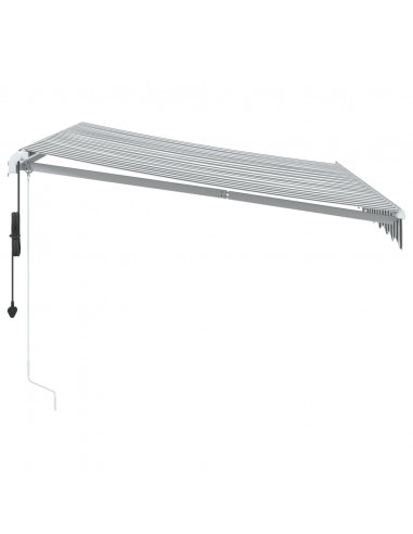 Tenda Sole Retrattile Automatica 300x250 cm Antracite e Bianco