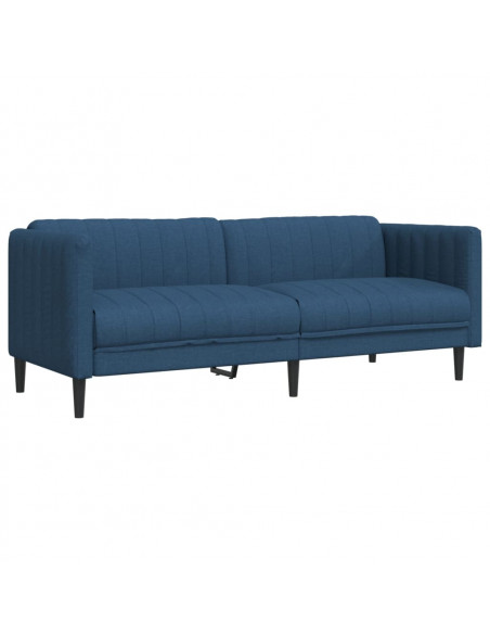 Set di Divani 2 pz Blu in Tessuto