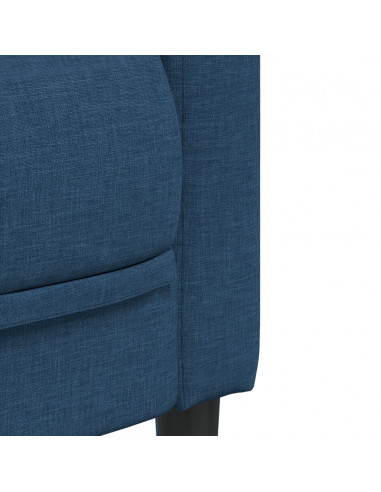 Set di Divani 2 pz Blu in Tessuto