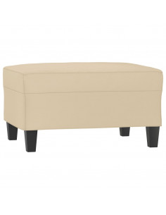 Poggiapiedi Crema 70x55x41 cm in Tessuto Microfibra