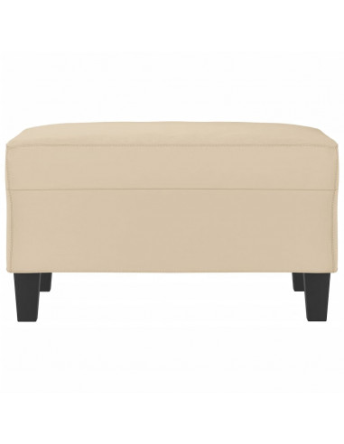Poggiapiedi Crema 70x55x41 cm in Tessuto Microfibra