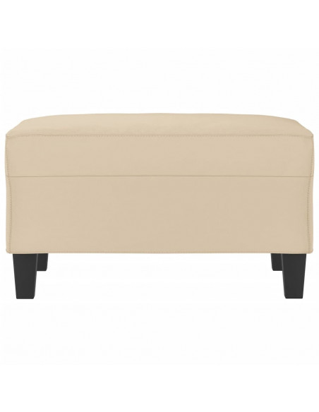 Poggiapiedi Crema 70x55x41 cm in Tessuto Microfibra