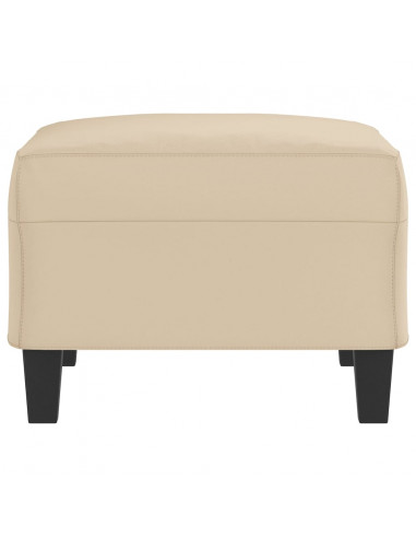 Poggiapiedi Crema 70x55x41 cm in Tessuto Microfibra