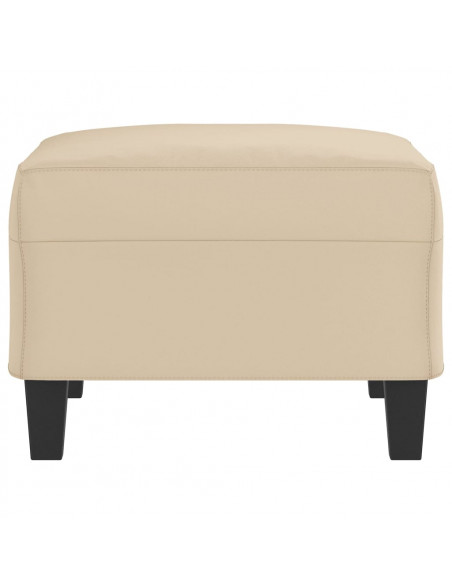 Poggiapiedi Crema 70x55x41 cm in Tessuto Microfibra