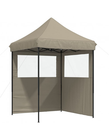 Tendone per Feste Pieghevole Pop-Up con 2 Pareti Tortora