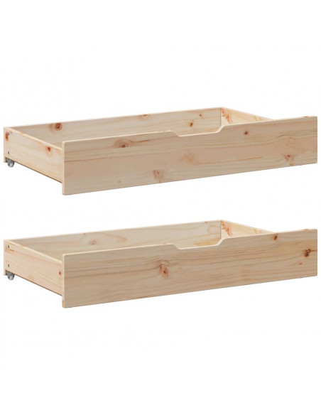 Dormeuse con Cassetti 80x200 cm in Legno Massello di Pino