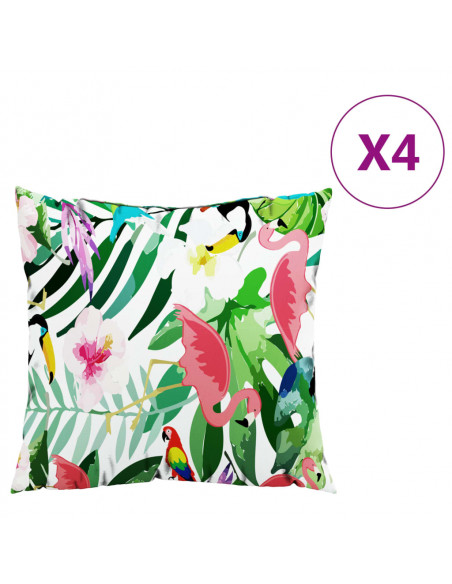 Cuscini Decorativi 4 pz Multicolore 60x60 cm in Tessuto