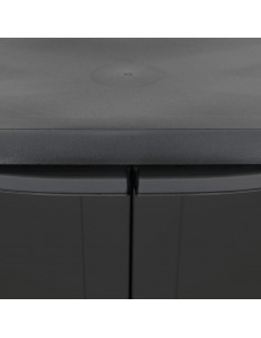 Armadio da Esterno Nero 65x37x85 cm in PP