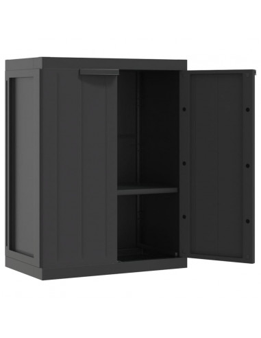 Armadio da Esterno Nero 65x37x85 cm in PP