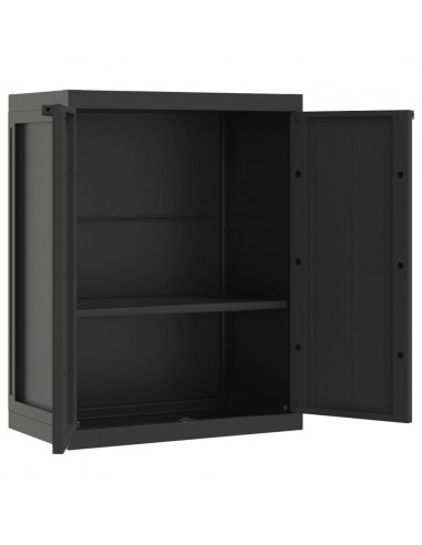 Armadio da Esterno Nero 65x37x85 cm in PP