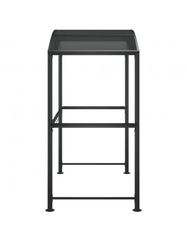 Gazebo Barbecue Ripiani Laterali Antracite 210x114x230 Acciaio