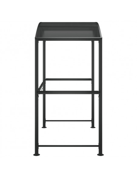 Gazebo Barbecue Ripiani Laterali Antracite 210x114x230 Acciaio
