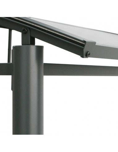 Gazebo Barbecue Ripiani Laterali Antracite 210x114x230 Acciaio