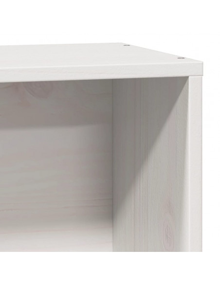 Letto senza Materasso Bianco 90x190 cm in Legno Massello Pino