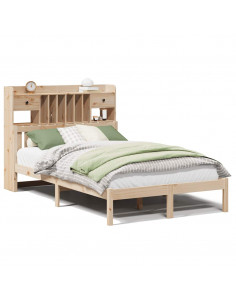 Letto Libreria senza Materasso 135x190 cm in Legno di Pino