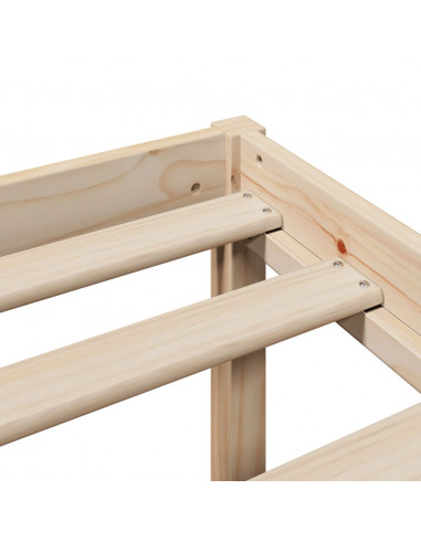 Letto Libreria senza Materasso 120x190cm Legno Massello di Pino