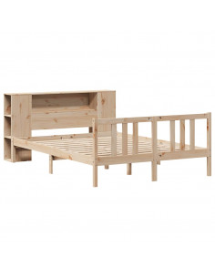Letto Libreria senza Materasso 120x200cm Legno Massello di Pino 2