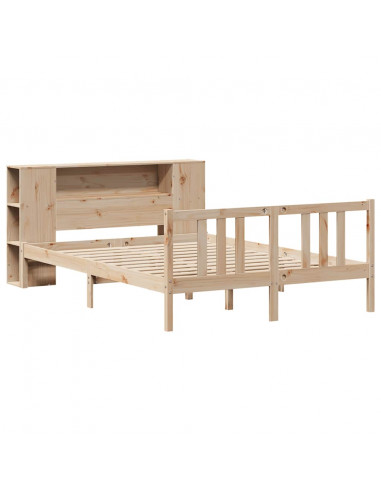Letto Libreria senza Materasso 120x200cm Legno Massello di Pino
